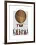 Hot Air Balloon and People-Fab Funky-Framed Art Print