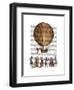 Hot Air Balloon and People-Fab Funky-Framed Art Print