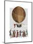 Hot Air Balloon and People-Fab Funky-Mounted Art Print