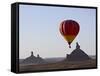 Hot Air Balloon and Rock Formations at Dawn, Valley of the Gods, Utah, USA-James Hager-Framed Stretched Canvas