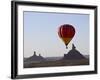 Hot Air Balloon and Rock Formations at Dawn, Valley of the Gods, Utah, USA-James Hager-Framed Photographic Print