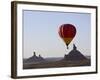 Hot Air Balloon and Rock Formations at Dawn, Valley of the Gods, Utah, USA-James Hager-Framed Photographic Print