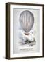 Hot Air Balloon Ascending over Surrey Zoological Gardens, Southwark, London, 1838-H Harrison-Framed Giclee Print