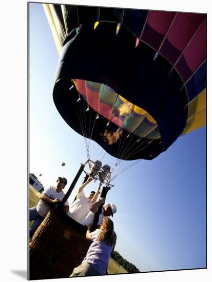 Hot Air Balloon Being Prepared for Lift Off. Hudson Valley, New York, New York, USA-Paul Sutton-Mounted Photographic Print