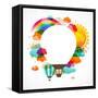 Hot Air Balloon, Colorful Abstract Vector Background-Marish-Framed Stretched Canvas