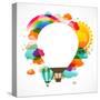 Hot Air Balloon, Colorful Abstract Vector Background-Marish-Stretched Canvas