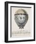 Hot Air Balloon Experiment Carried Out by Aviation Pioneer-null-Framed Premium Giclee Print