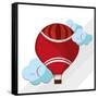 Hot Air Balloon Graphic , Vector Illustration-Jemastock-Framed Stretched Canvas