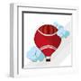 Hot Air Balloon Graphic , Vector Illustration-Jemastock-Framed Art Print