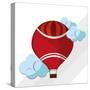 Hot Air Balloon Graphic , Vector Illustration-Jemastock-Stretched Canvas