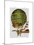 Hot Air Balloon Green-Fab Funky-Mounted Art Print