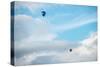 Hot Air Balloon High Above Bristol with Storm Clouds, Uk-Dan Tucker-Stretched Canvas