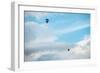 Hot Air Balloon High Above Bristol with Storm Clouds, Uk-Dan Tucker-Framed Premium Photographic Print