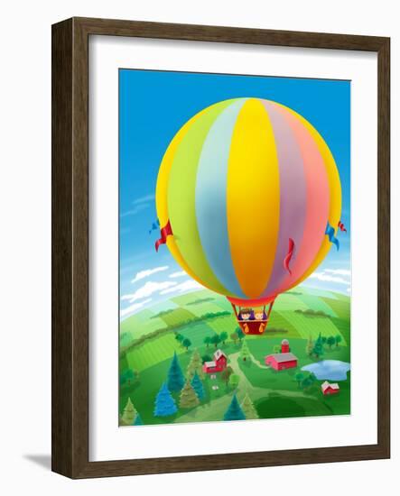 Hot Air Balloon - Humpty Dumpty-Paul Sharpe-Framed Giclee Print