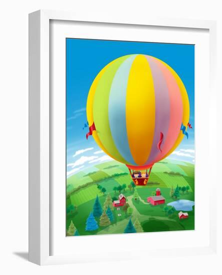 Hot Air Balloon - Humpty Dumpty-Paul Sharpe-Framed Giclee Print