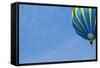 Hot Air Balloon in Cloudy Sky-Jorg Hackemann-Framed Stretched Canvas