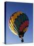 Hot Air Balloon in Flight-Paul Sutton-Stretched Canvas