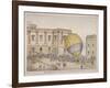 Hot Air Balloon in the Courtyard of Burlington House, Piccadilly, Westminster, London, 1814-James Gillray-Framed Giclee Print