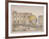 Hot Air Balloon in the Courtyard of Burlington House, Piccadilly, Westminster, London, 1814-James Gillray-Framed Giclee Print