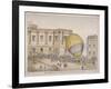 Hot Air Balloon in the Courtyard of Burlington House, Piccadilly, Westminster, London, 1814-James Gillray-Framed Giclee Print