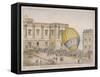 Hot Air Balloon in the Courtyard of Burlington House, Piccadilly, Westminster, London, 1814-James Gillray-Framed Stretched Canvas