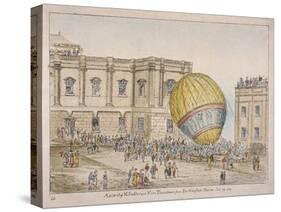 Hot Air Balloon in the Courtyard of Burlington House, Piccadilly, Westminster, London, 1814-James Gillray-Stretched Canvas