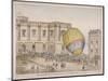 Hot Air Balloon in the Courtyard of Burlington House, Piccadilly, Westminster, London, 1814-James Gillray-Mounted Premium Giclee Print