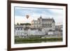 Hot-air balloon in the sky above the castle, Amboise, UNESCO World Heritage Site, Indre-et-Loire, L-Francesco Vaninetti-Framed Photographic Print