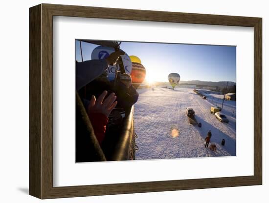 Hot-Air Balloon, Passengers, Start, Italy, Gardasee-Ralf Gerard-Framed Photographic Print