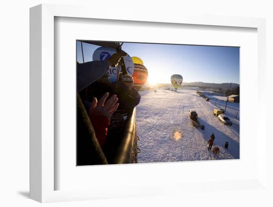 Hot-Air Balloon, Passengers, Start, Italy, Gardasee-Ralf Gerard-Framed Photographic Print