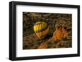 Hot Air Balloon, Red Rock, Coconino Nf, Sedona, Arizona, USA-Michel Hersen-Framed Photographic Print