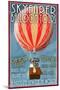 Hot Air Balloon Tours - Vintage Sign-Lantern Press-Mounted Art Print