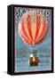 Hot Air Balloon Tours - Vintage Sign-Lantern Press-Framed Stretched Canvas