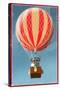 Hot Air Balloon Tours - Vintage Sign-Lantern Press-Stretched Canvas