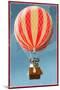 Hot Air Balloon Tours - Vintage Sign-Lantern Press-Mounted Art Print