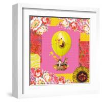 Hot-Air Balloon Trip-Mademoiselle Tralala-Framed Art Print