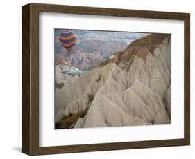 Hot Air Balloon View of the Landforms of Cappadoccia, Turkey-Darrell Gulin-Framed Photographic Print