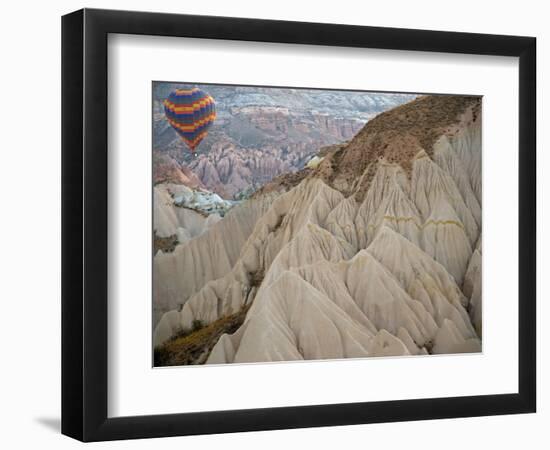 Hot Air Balloon View of the Landforms of Cappadoccia, Turkey-Darrell Gulin-Framed Photographic Print