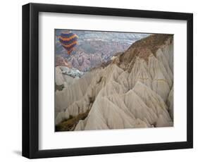 Hot Air Balloon View of the Landforms of Cappadoccia, Turkey-Darrell Gulin-Framed Photographic Print