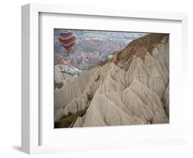 Hot Air Balloon View of the Landforms of Cappadoccia, Turkey-Darrell Gulin-Framed Photographic Print