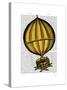 Hot Air Balloon Yellow and Red-Fab Funky-Stretched Canvas