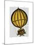 Hot Air Balloon Yellow and Red-Fab Funky-Mounted Art Print