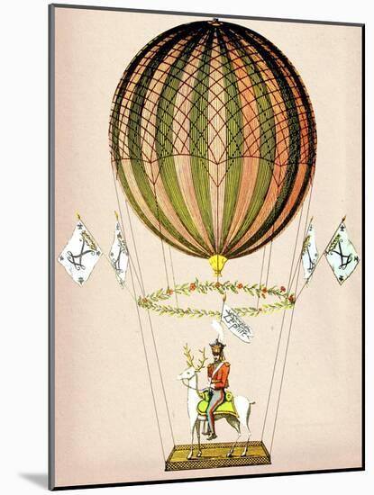 Hot Air Balloon Zephire-Fab Funky-Mounted Art Print