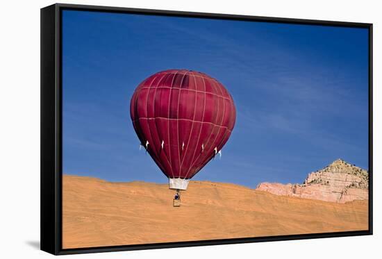 Hot Air Balloon.-William Scott-Framed Stretched Canvas