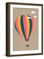 Hot Air Balloon-Lantern Press-Framed Art Print