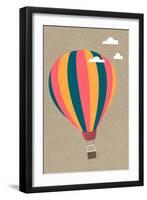 Hot Air Balloon-Lantern Press-Framed Art Print