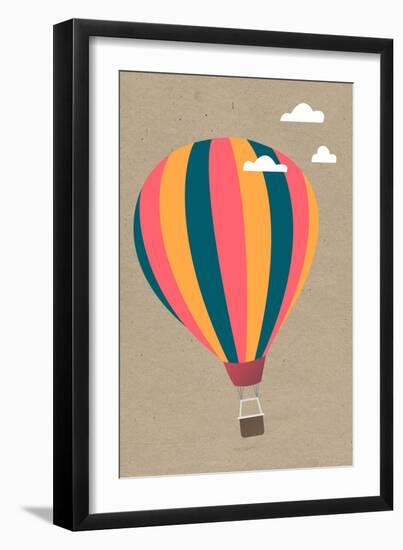 Hot Air Balloon-Lantern Press-Framed Art Print