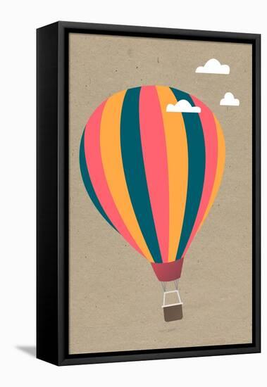 Hot Air Balloon-Lantern Press-Framed Stretched Canvas