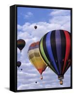 Hot Air Ballooning, Albuquerque, New Mexico, USA-Paul Sutton-Framed Stretched Canvas