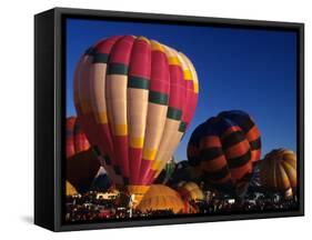Hot Air Ballooning, Albuquerque, New Mexico, USA-Paul Sutton-Framed Stretched Canvas